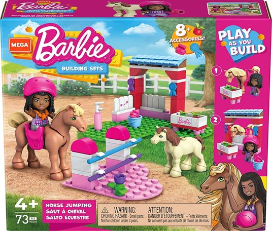 MEGA - Barbie Maneggio con Ostacoli, 73 Blocchi da Costruzione tra cui 1  Micro Bambola Barbie e 1 Cavallo - Barbie - Bambole Fashion - Giocattoli |  IBS