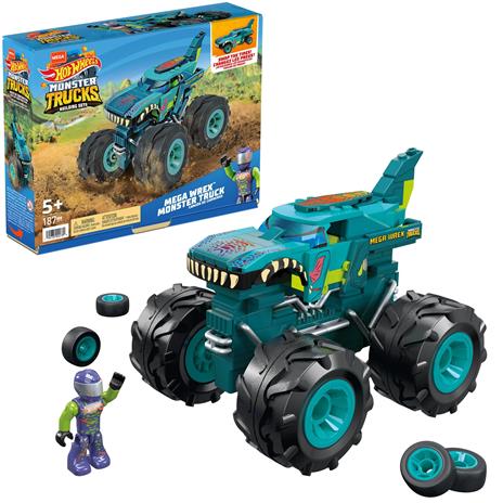 Mega Construx-Hot Wheels Mega Wrex Monster Truck Assortimento, Set da Costruzione da 187 Pezzi - 3