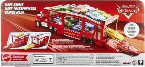 Disney Pixar Cars Mack Trasportatore, camion da 33 cm con rampa per trasportare 12 macchinine - 11