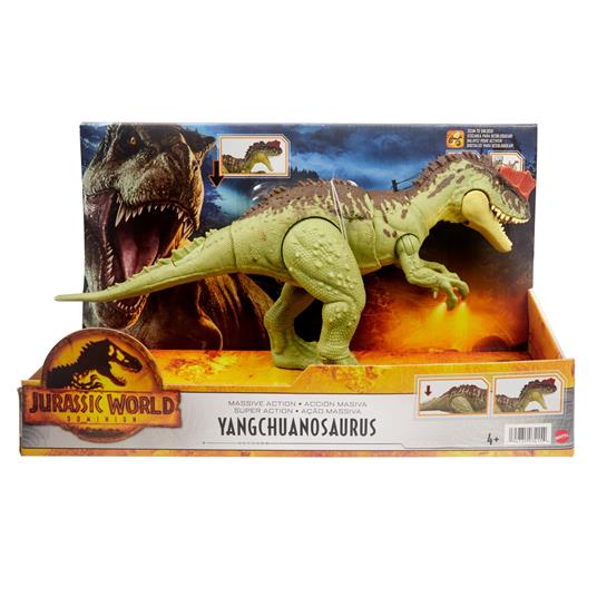 Jurassic World - MASSIVE ACTION Yangchuanosaurus, Giocattolo per Bambini 4+  Anni, HDX49