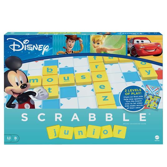 Scrabble Junior Disney, gioco di parole crociate per bambini dai 5 ai 10  anni con 2 giochi in 1 - Mattel - Mattel Games - Giochi di abilità -  Giocattoli | IBS