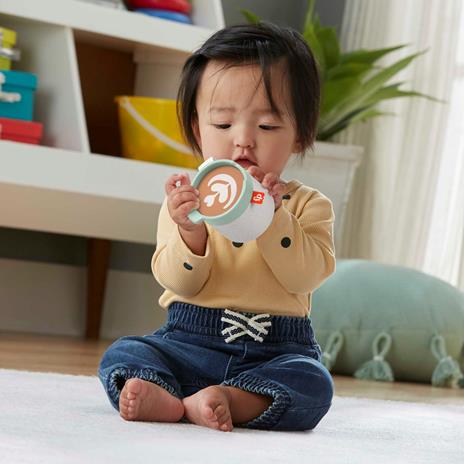 Fisher-Price - Tazza caffè Sostenibile, sonaglino dentaruolo ispirato a una tazza di caffè - 2