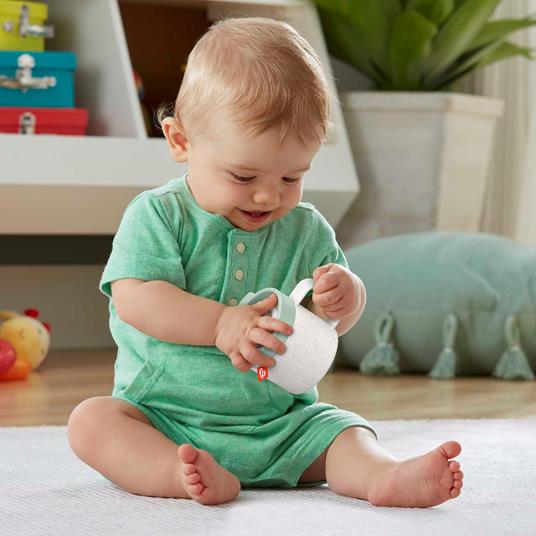 Fisher-Price - Tazza caffè Sostenibile, sonaglino dentaruolo ispirato a una tazza di caffè - 3