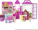 Barbie- Playset Il Ristorante con Oltre 30 Accessori da Cucina e 6 Aree da Gioco, con Bambola Inclusa, Giocattolo per Bambini 3+Anni, HGP59, Imballaggio Sostenibile