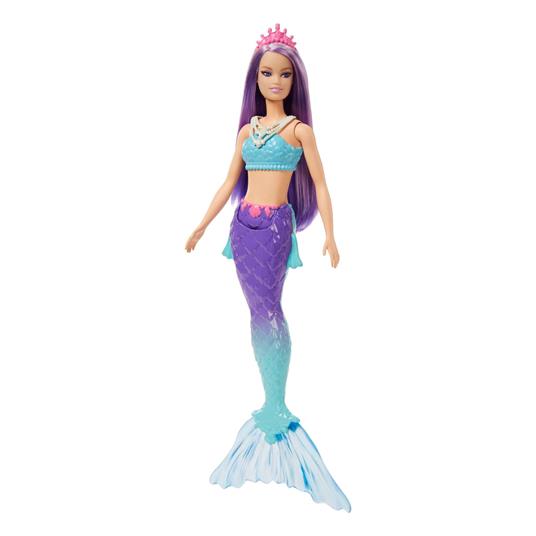 Barbie Dreamtopia - Sirene Assortimento misto di bambole con capelli colorati, coroncine e code da sirena - 2