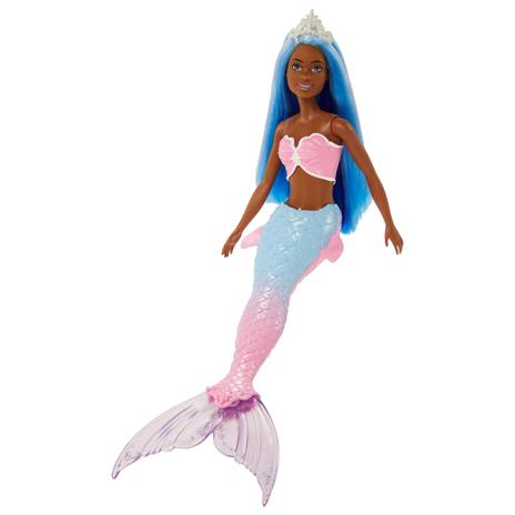 Barbie Dreamtopia - Sirene Assortimento misto di bambole con capelli colorati, coroncine e code da sirena - 3