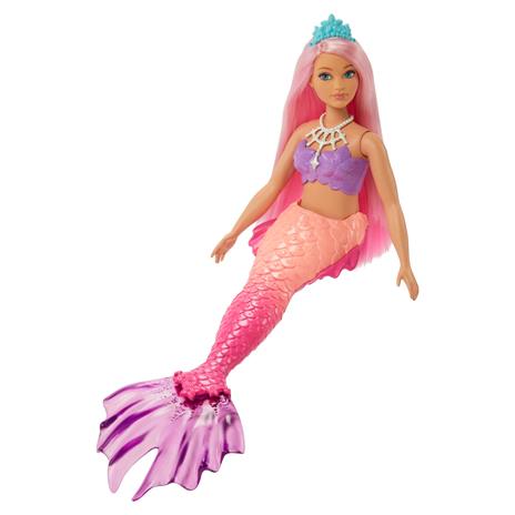 Barbie Dreamtopia - Sirene Assortimento misto di bambole con capelli colorati, coroncine e code da sirena - 4