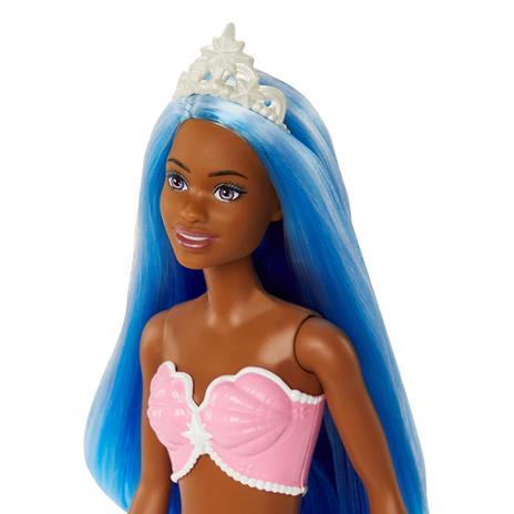 Barbie Dreamtopia - Sirene Assortimento misto di bambole con capelli colorati, coroncine e code da sirena - 7