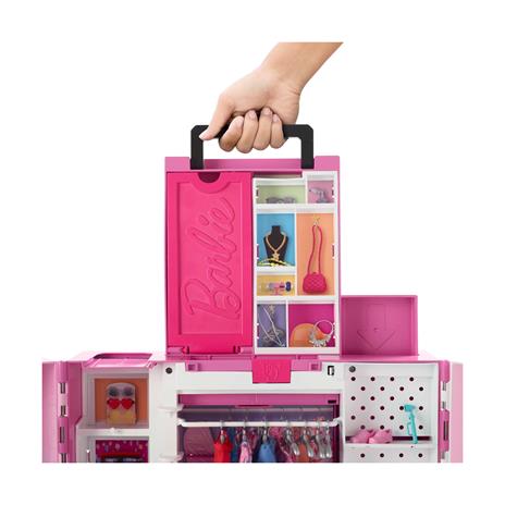 Barbie - Armadio dei Sogni Playset con bambola bionda, largo più di 60 cm,  15+ aree per riporre gli accessori, specchio