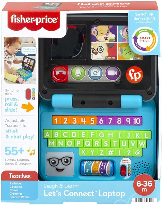 Fisher-Price - Ridi e Impara Il Mio Primo Laptop, Edizione italiana, Giocattolo Elettronico - 6