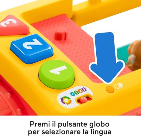 Fisher-Price - Little People Il Trenino dell'ABC Edizione Multilingue, a Spinta con Luci, Musica e Apprendimento - 3