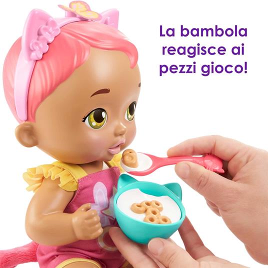 My Garden Baby Gattina Pappa e Nanna Bambola Interattiva Rosa 30.5cm Idea Regalo - 2