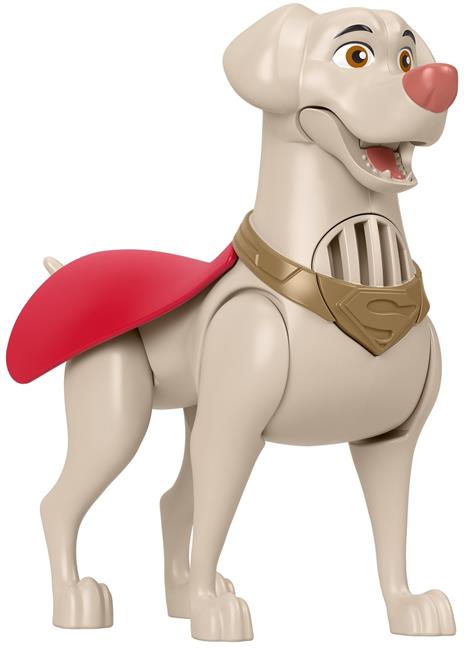 Fisher-Price DC League of Super-Pets, Krypto Super Bau snodato, 10 suoni diversi, con 4 gambe mobili e morbido mantello