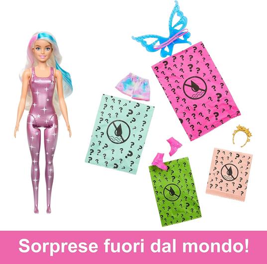 Barbie - Color Reveal Serie Dolci Frutti bambola profumata con 7 sorprese  cambia-colore e accessori - Barbie - Color Reveal - Bambole Fashion -  Giocattoli