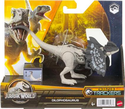 Mattel - Jurassic World Strike Attack Dilophosaurus Action Figure - HLN70