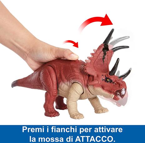 Jurassic World Dino Trackers Action Figura Wild Roar Diabloceratops Mattel - 3