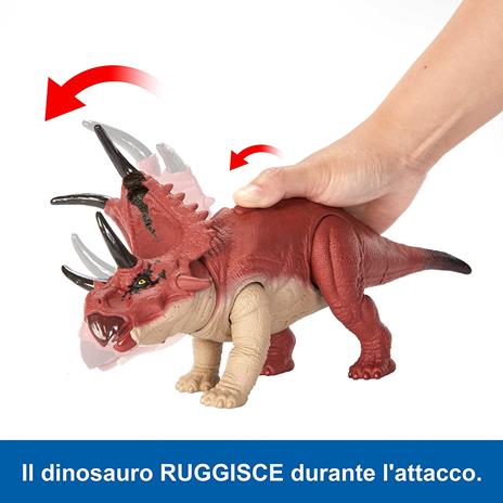 Jurassic World Dino Trackers Action Figura Wild Roar Diabloceratops Mattel - 4