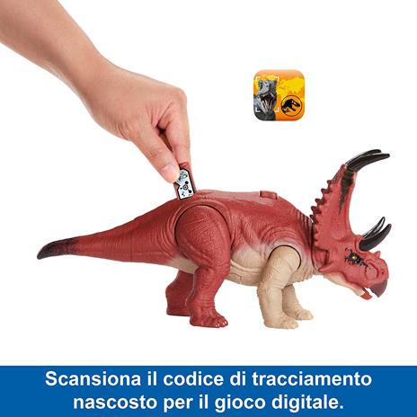 Jurassic World Dino Trackers Action Figura Wild Roar Diabloceratops Mattel - 5