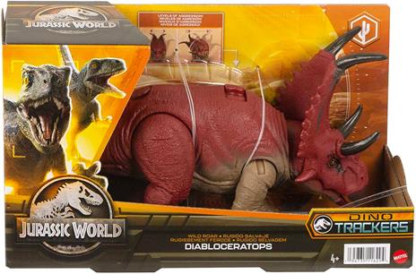 Jurassic World Dino Trackers Action Figura Wild Roar Diabloceratops Mattel - 6