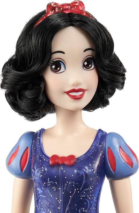 Disney princess  biancaneve bambola snodata, con capi e accessori scintillanti ispirati al film disney - 3