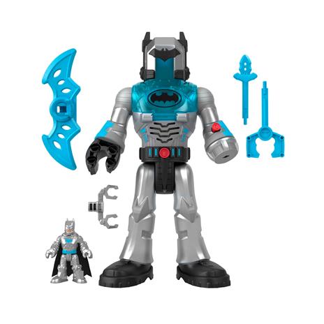 Imaginext DC Super Friends Batman collezione giocattoli, personaggi Insider e robot con luci e suoni - 6