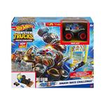 Hot Wheels - Monster Trucks Arena degli Scontri, SMASH RACE CHALLENGE PLAYSET con Veicolo incluso