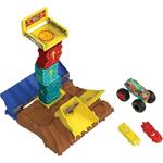 Hot Wheels - Monster Trucks Arena degli Scontri Semifinali, CAR JUMP EVENT PLAYSET collegabile con Veicoli Inclusi