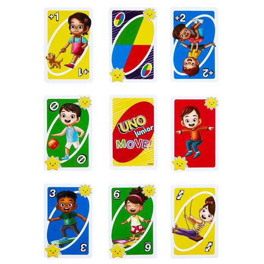 UNO Junior Move!, gioco di carte per bambini e famiglie - Mattel - Giochi  di abilità - Giocattoli