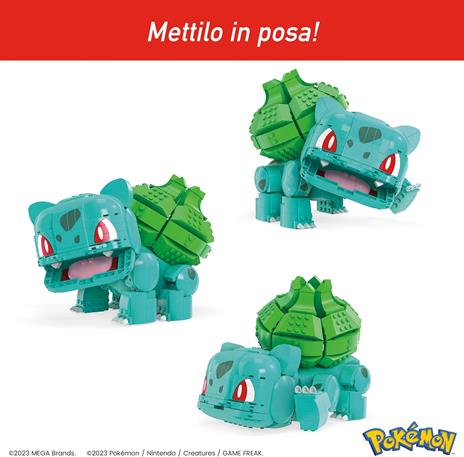 Pokémon Mega Construx Construction Set Jumbo Bulbasaur 17 Cm Mattel - 4