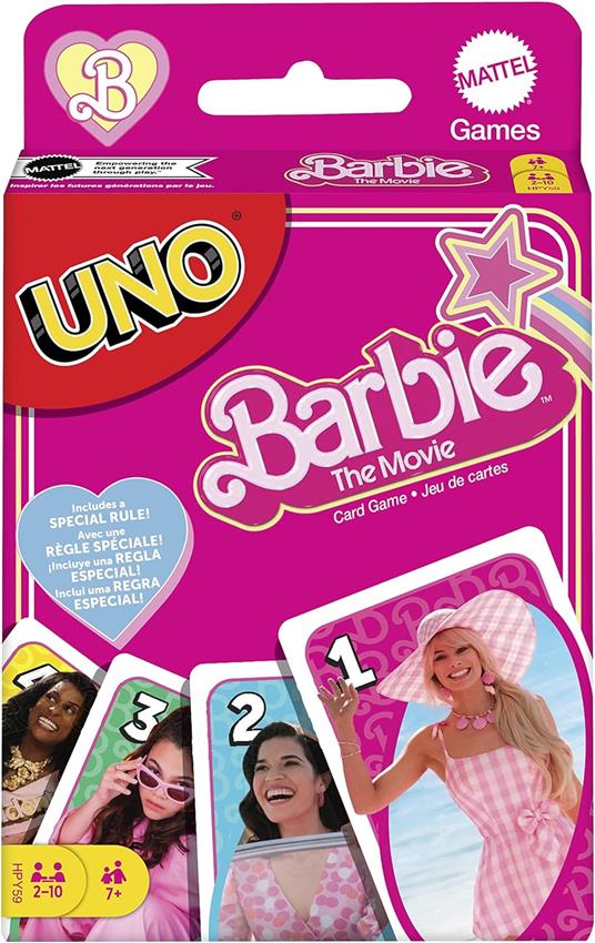 Uno barbie the movie – gioco di carte uno ispirato al film di barbie, per  serate di gioco in famiglia e feste tra amici - Barbie - Giochi di ruolo e  strategia - Giocattoli