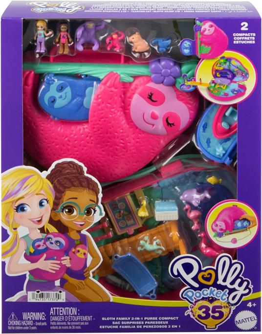 Polly Pocket Borsetta Dolce Bradipo, Giocattolo Da Viaggio, Bambole E Playset - 6