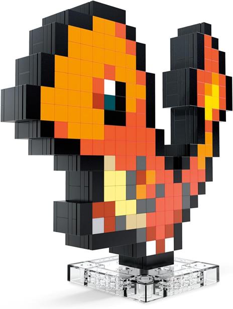 Mega Pokémon Showcase - Charmander, Set in Stile retrò pixelato da Costruire con 349 Pezzi - 5