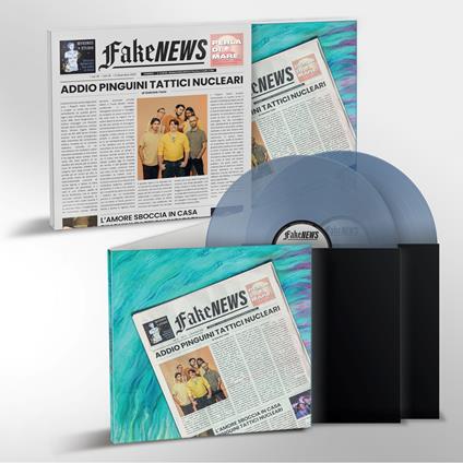 Fake News - 2 LP Azzurro Trasparente (Scioglimento) - Vinile LP di Pinguini Tattici Nucleari