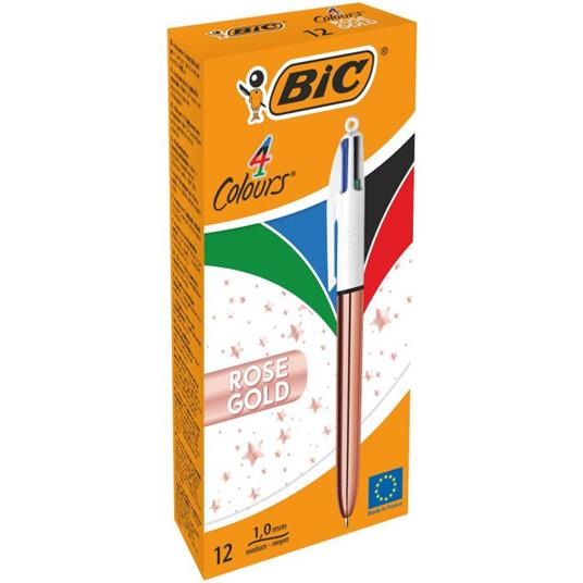 BIC 504894 penna a sfera Nero, Blu, Verde, Rosso Penna a sfera multifunzione Medio 12 pz