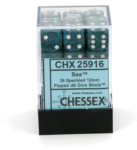 Chessex D6 Speckled Sea (36) 12mm Dice Set (Dadi) - 3