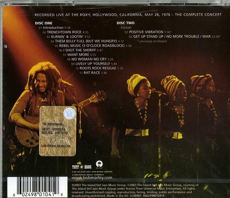 Live at the Roxy - CD Audio di Bob Marley and the Wailers - 2