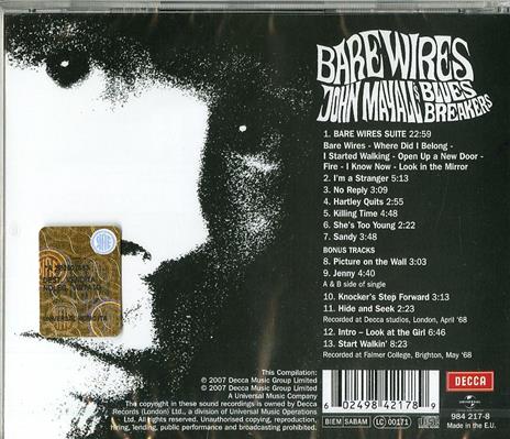 Bare Wires (Remastered) - CD Audio di John Mayall - 2