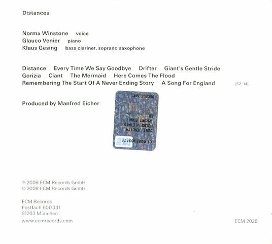 Distances - CD Audio di Norma Winstone - 2