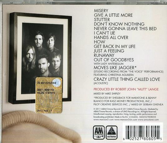 Hands All Over - CD Audio di Maroon 5 - 2
