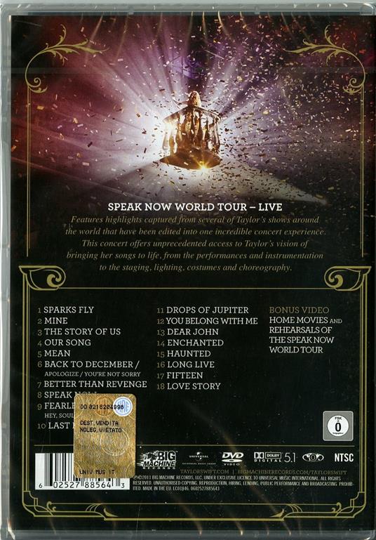 Taylor Swift. Speak Now World Tour Live (DVD) - DVD di Taylor Swift - 2