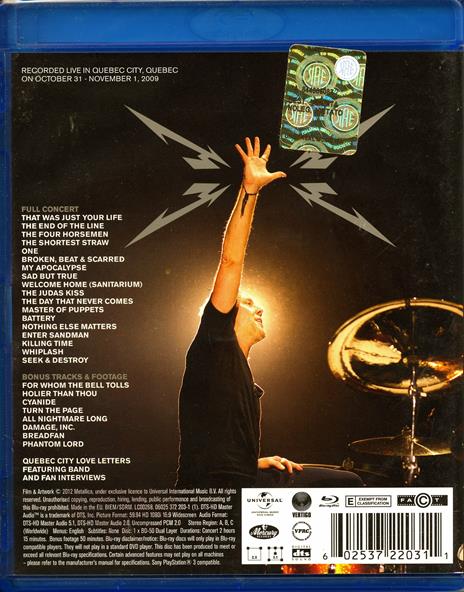 Metallica. Quebec Magnetic (Blu-ray) - Blu-ray di Metallica - 2