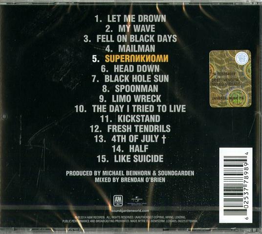 Superunknown (Remastered Edition) - CD Audio di Soundgarden - 2