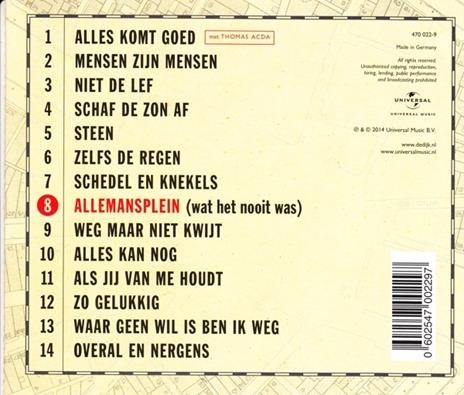 Allemansplein - CD Audio di De Dijk - 2