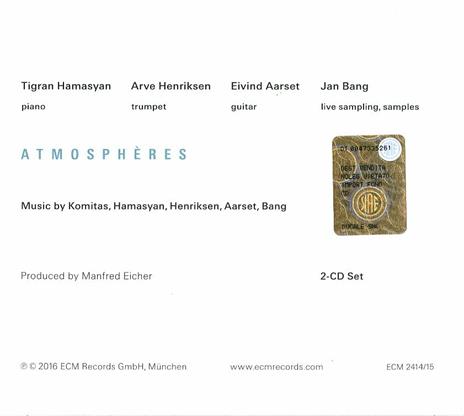 Atmosphères - CD Audio di Tigran Hamasyan - 2