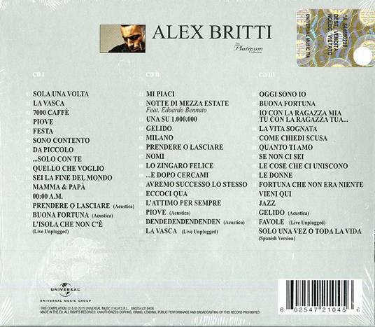 The Platinum Collection - Alex Britti - CD | IBS