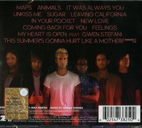 V (New Edition) - CD Audio di Maroon 5 - 2