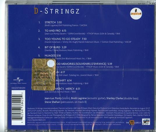 D-Stringz - CD Audio di Stanley Clarke,Biréli Lagrène,Jean-Luc Ponty - 2