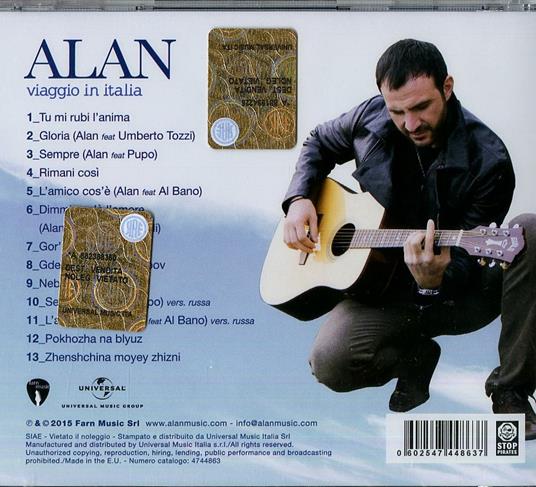 Viaggio in Italia - CD Audio di Alan - 2