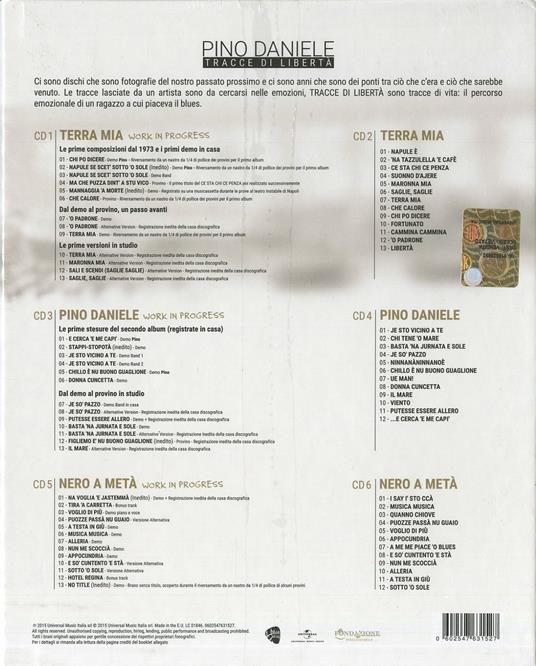 Tracce di libertà (Super Deluxe Edition Box Set) - Pino Daniele - CD | IBS