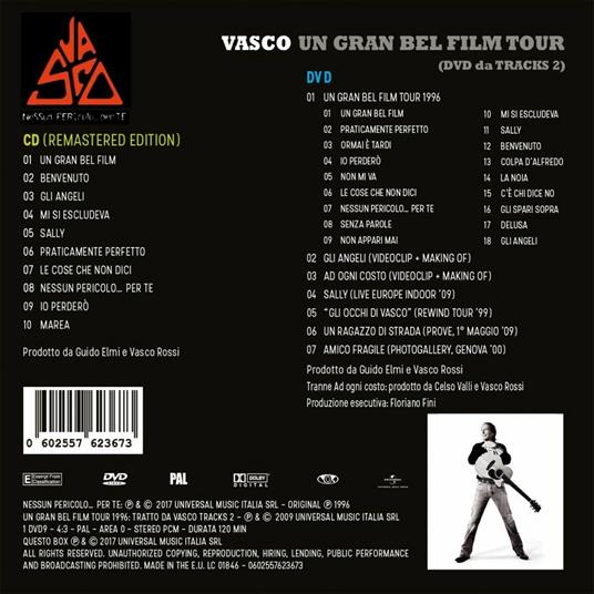 Nessun pericolo… per te - Un gran bel film (Remaster) - Vasco Rossi - CD |  IBS